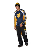 MENS FOX RACING BASE LAYER LS - FOX YELLOW COLORBLOCK