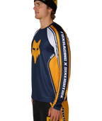 MENS FOX RACING BASE LAYER LS - FOX YELLOW COLORBLOCK