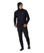 MENS MISSION GRID™ RAGLAN HOODY - BLACK