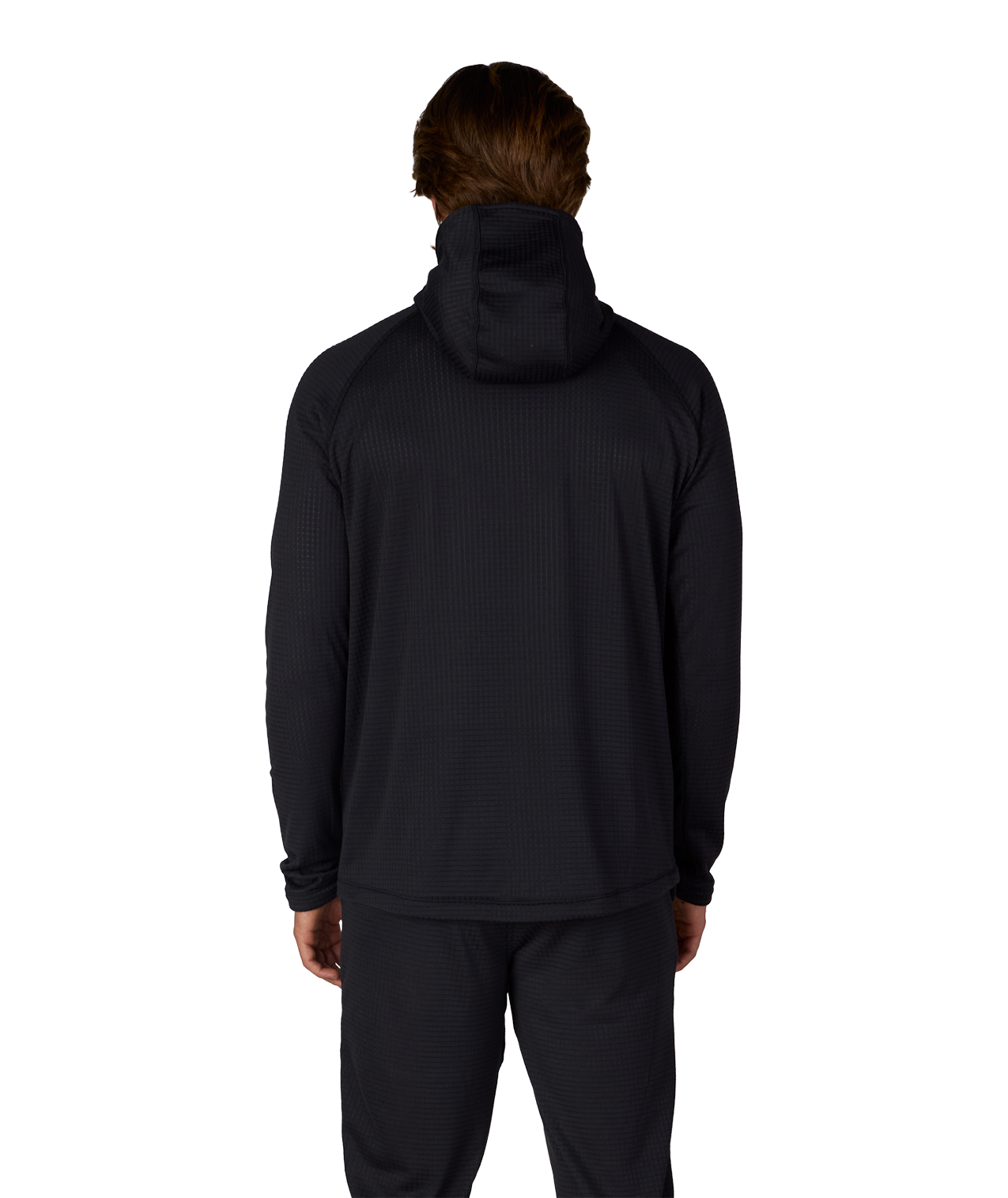 MENS MISSION GRID™ RAGLAN HOODY - BLACK