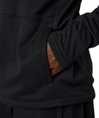 MENS MISSION GRID™ RAGLAN HOODY - BLACK