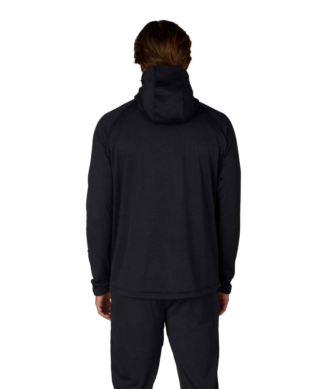 MENS MISSION GRID™ RAGLAN HOODY - BLACK