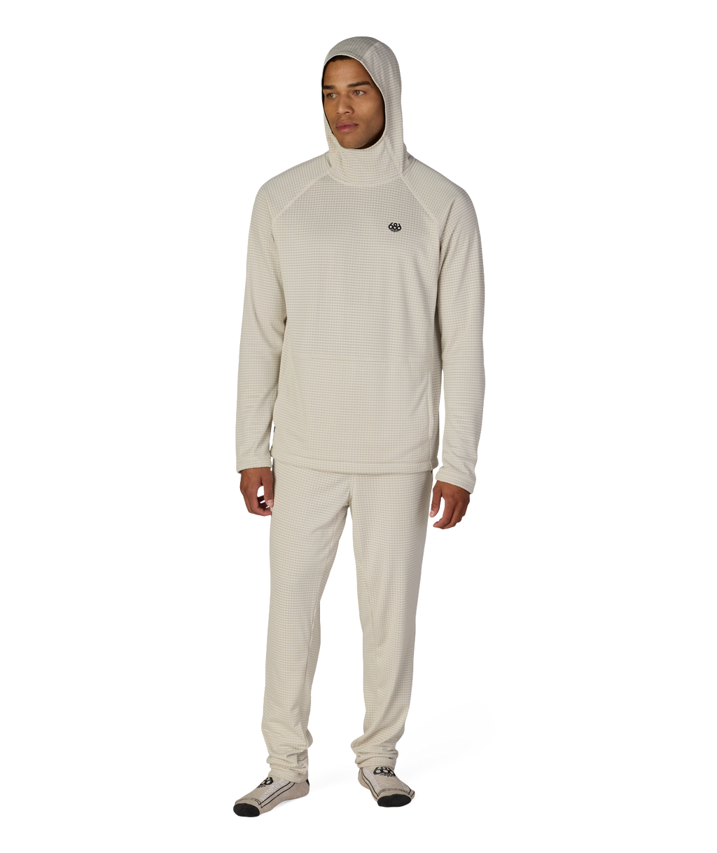 MENS MISSION GRID™ RAGLAN HOODY - LIMESTONE