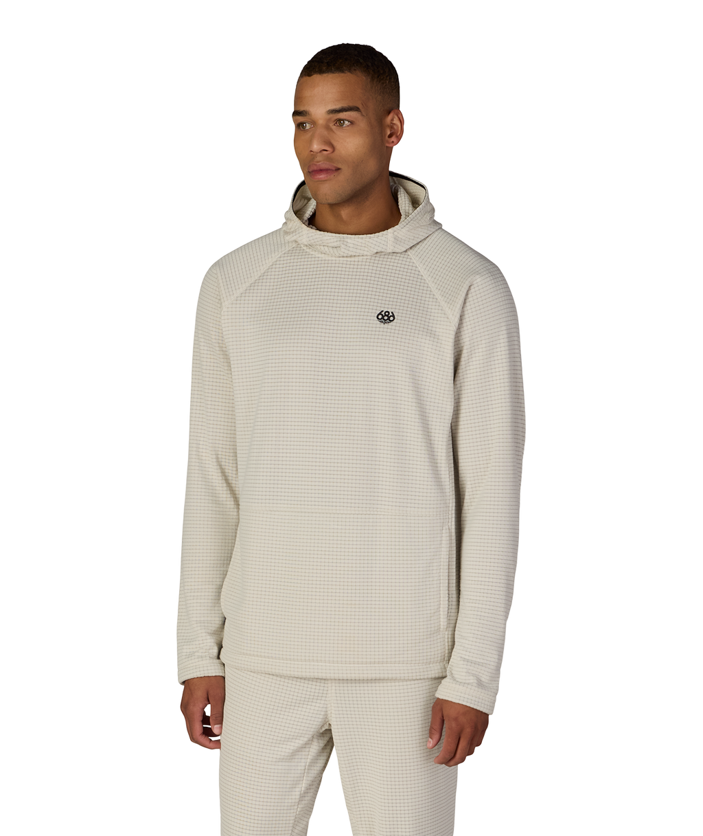 MENS MISSION GRID™ RAGLAN HOODY - LIMESTONE