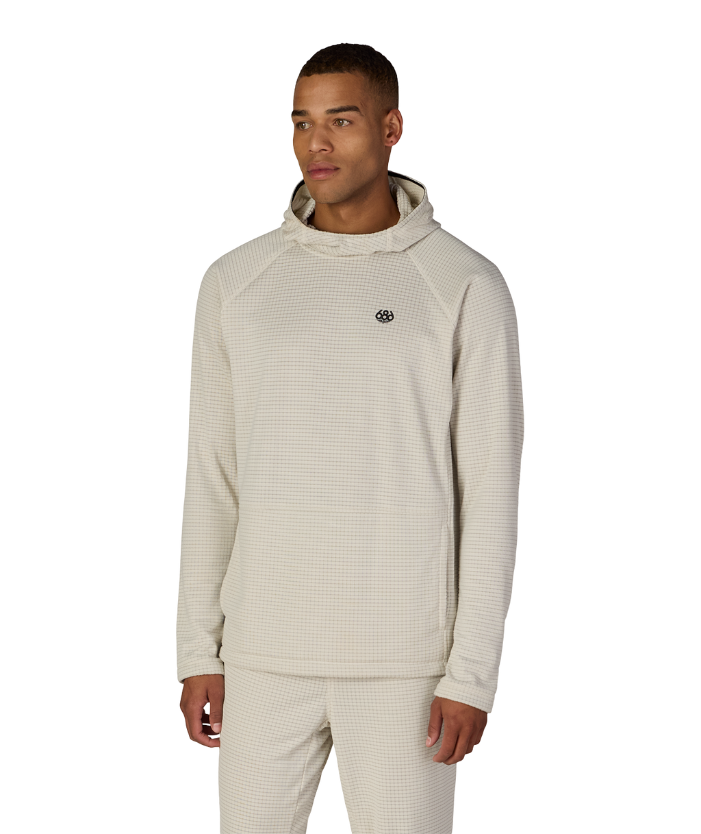 MENS MISSION GRID™ RAGLAN HOODY - LIMESTONE
