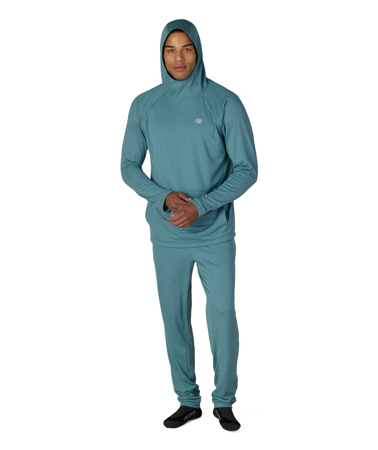 MENS MISSION GRID™ RAGLAN HOODY - PALE FIRN