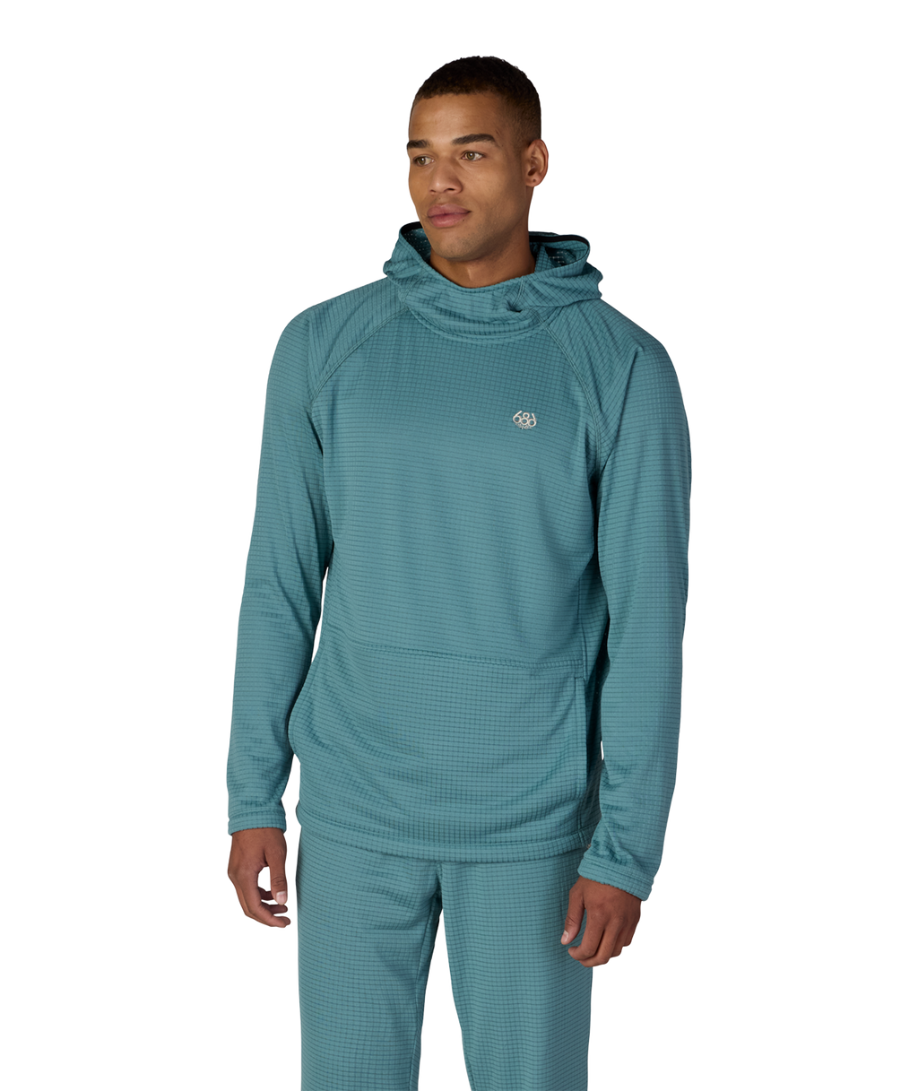 MENS MISSION GRID™ RAGLAN HOODY - PALE FIRN