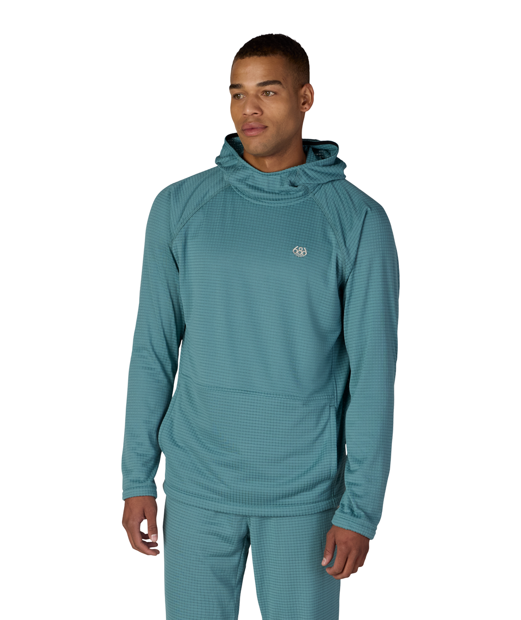 MENS MISSION GRID™ RAGLAN HOODY - PALE FIRN