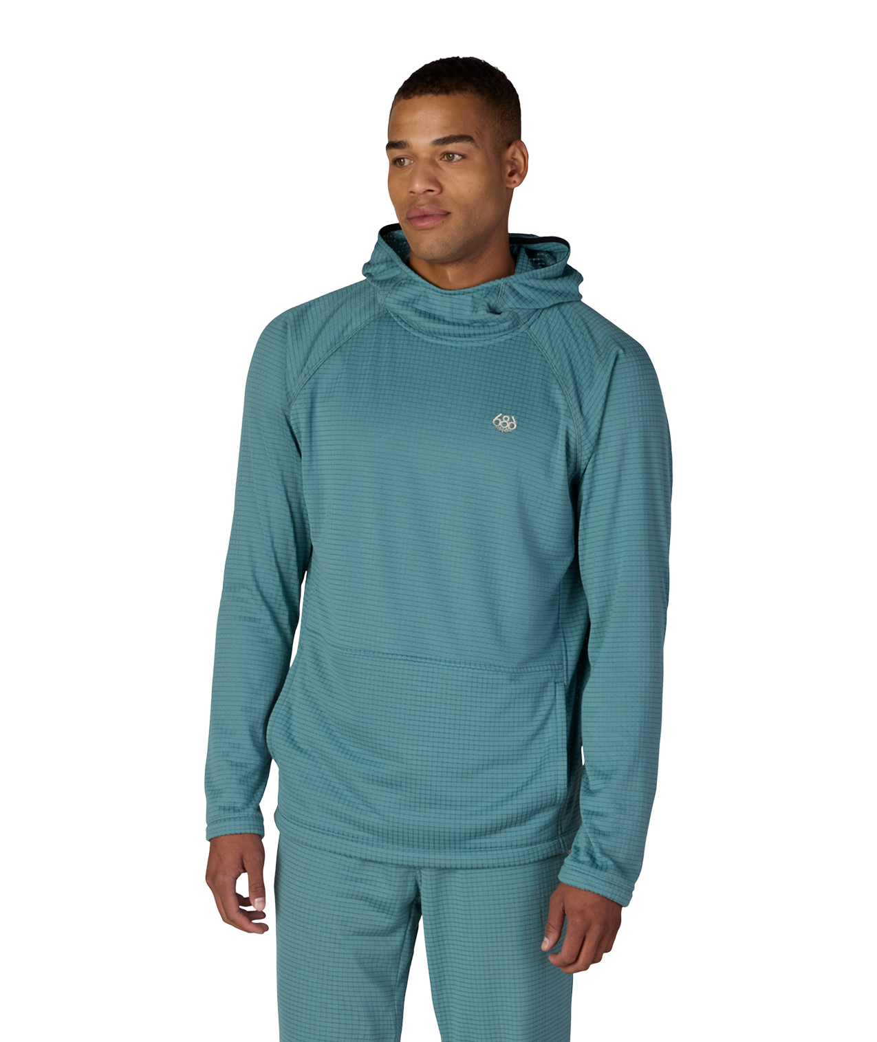 MENS MISSION GRID™ RAGLAN HOODY - PALE FIRN
