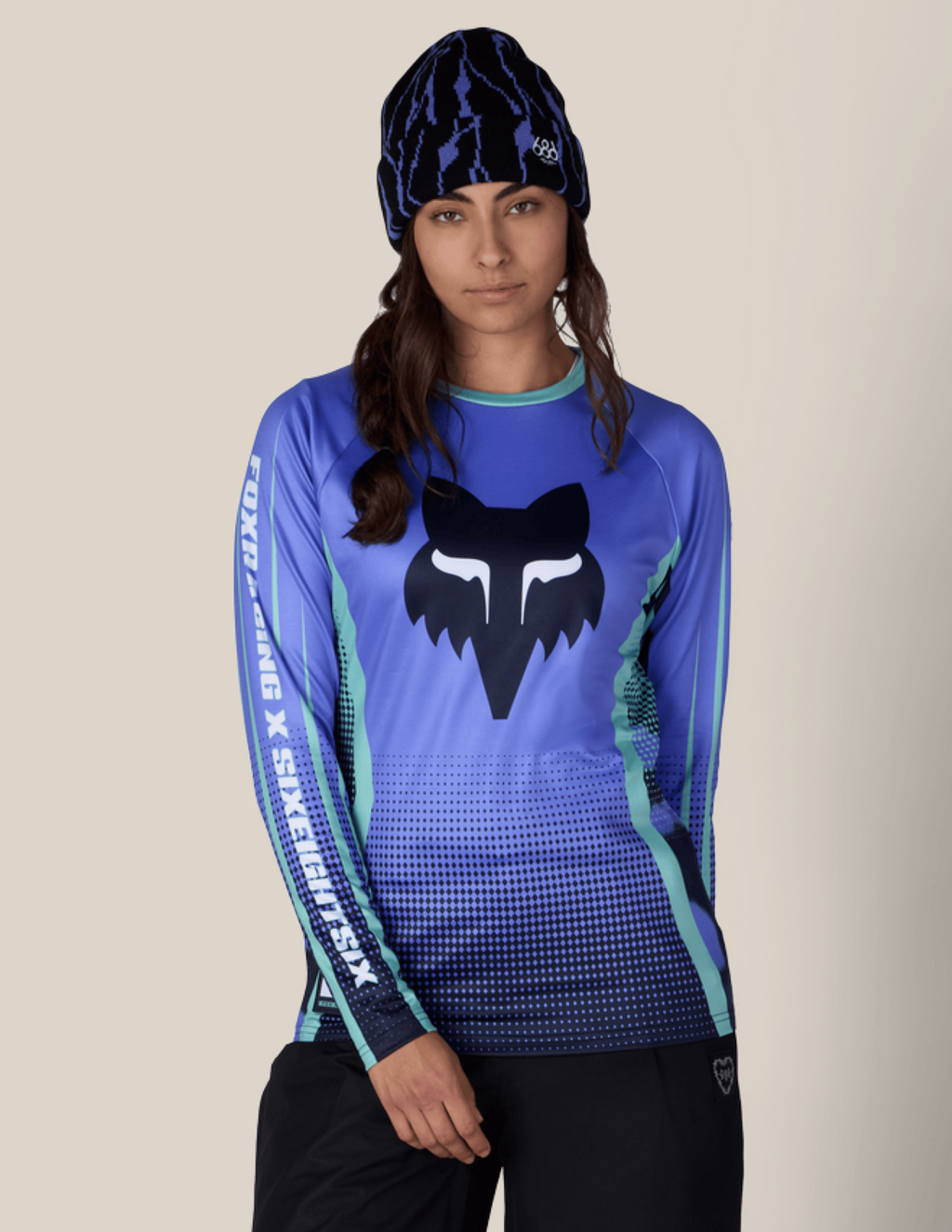 WOMENS FOX RACING BASE LAYER LS - FOX ALPENGLOW BLUE