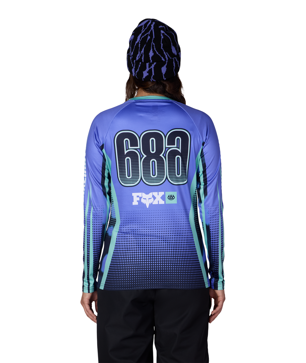 WOMENS FOX RACING BASE LAYER LS - FOX ALPENGLOW BLUE