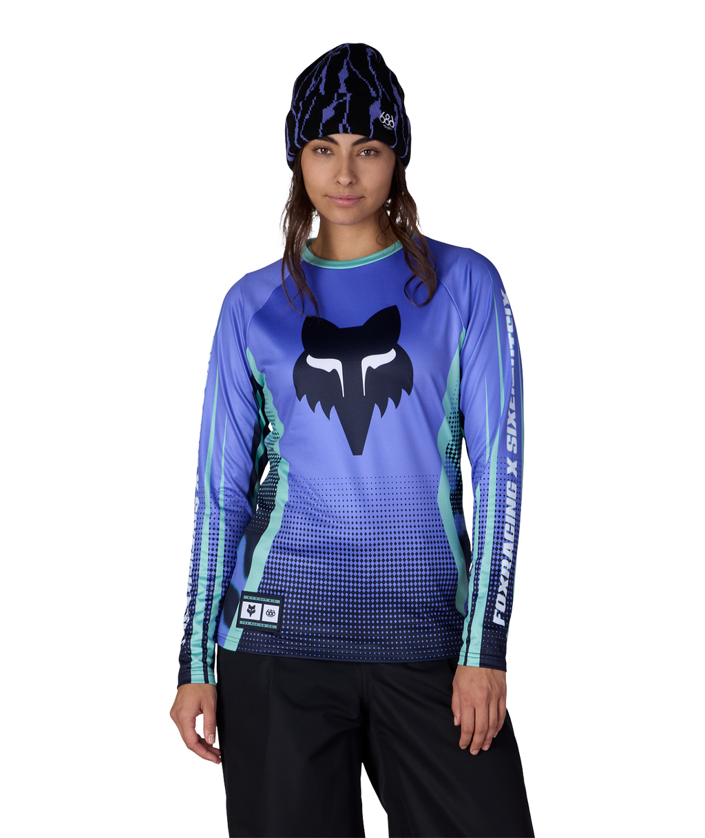 WOMENS FOX RACING BASE LAYER LS - FOX ALPENGLOW BLUE