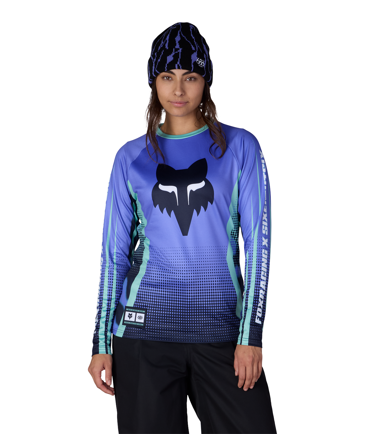 WOMENS FOX RACING BASE LAYER LS - FOX ALPENGLOW BLUE