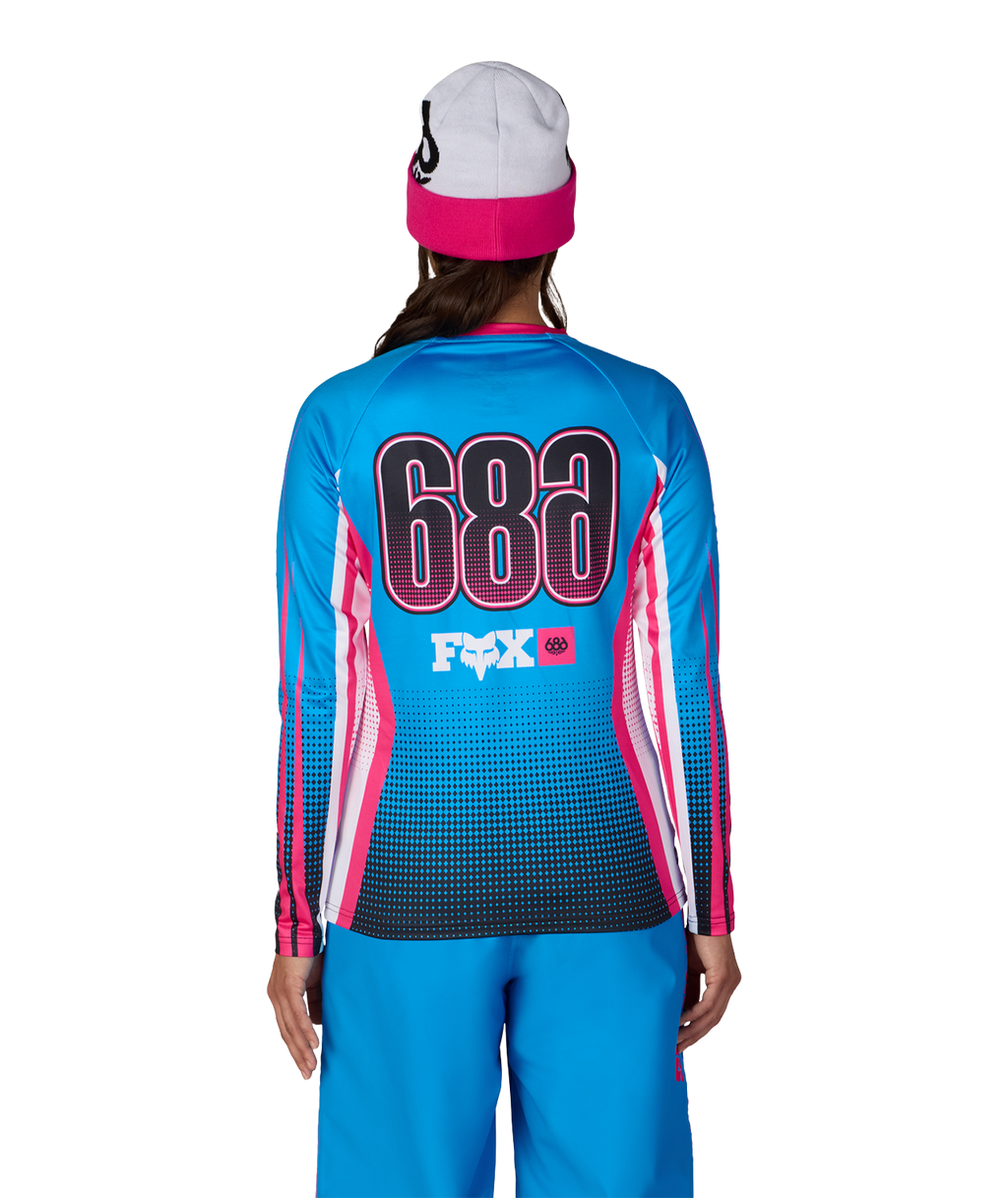WOMENS FOX RACING BASE LAYER LS - FOX BLUE