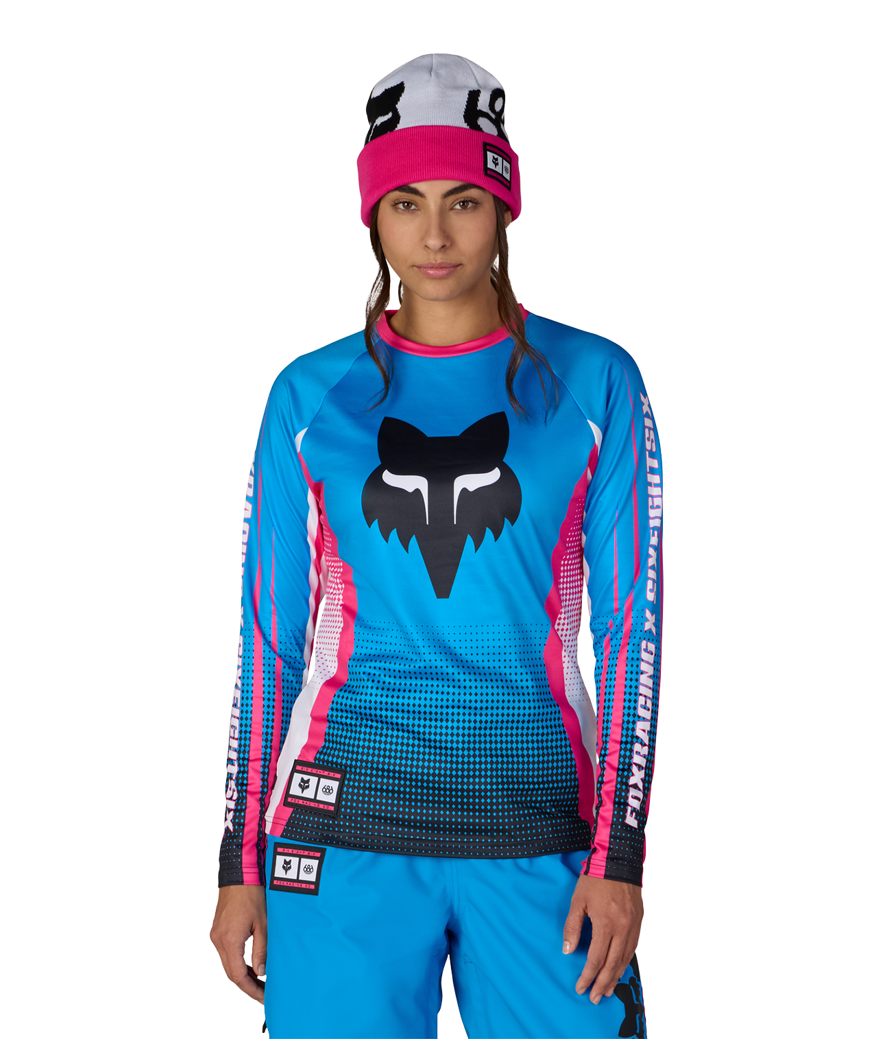 WOMENS FOX RACING BASE LAYER LS - FOX BLUE