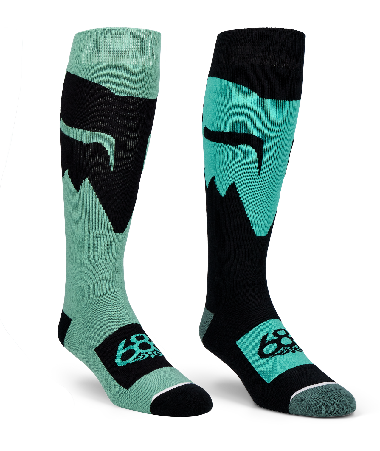 MENS FOX RACING SOCKS - 2PK - FOX PALE FIRN