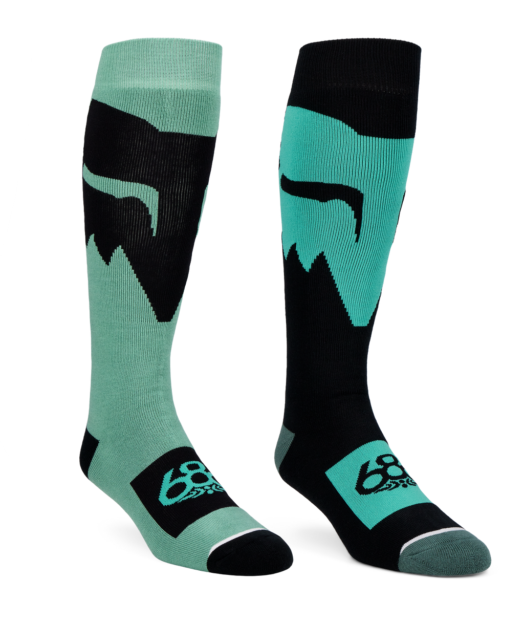 MENS FOX RACING SOCKS - 2PK - FOX PALE FIRN