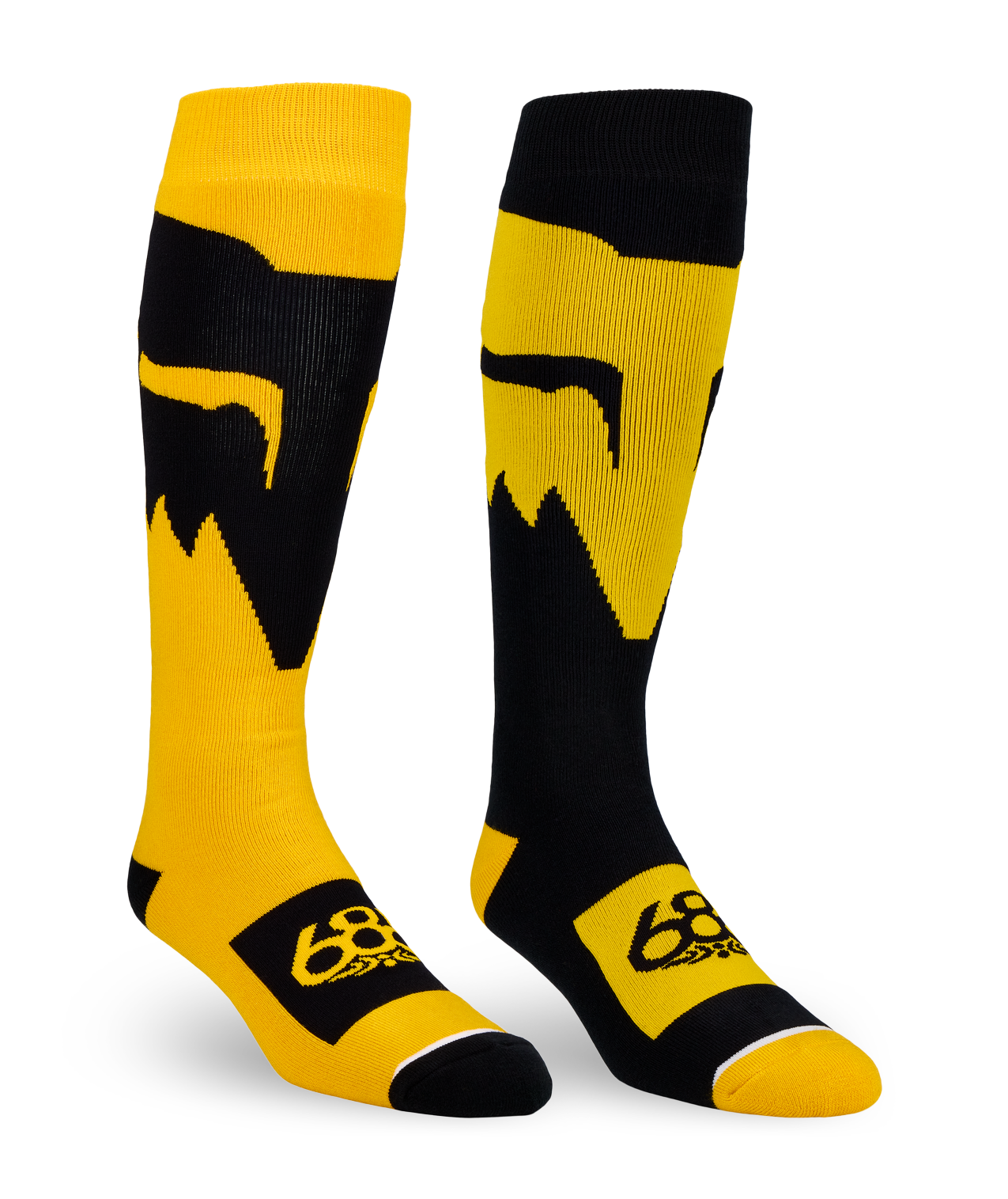 MENS FOX RACING SOCKS - 2PK - FOX YELLOW