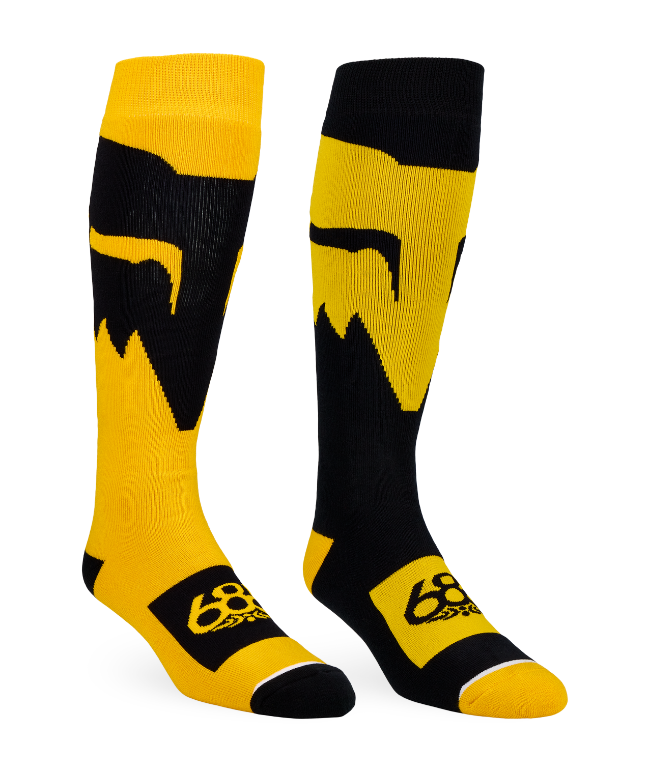 MENS FOX RACING SOCKS - 2PK - FOX YELLOW