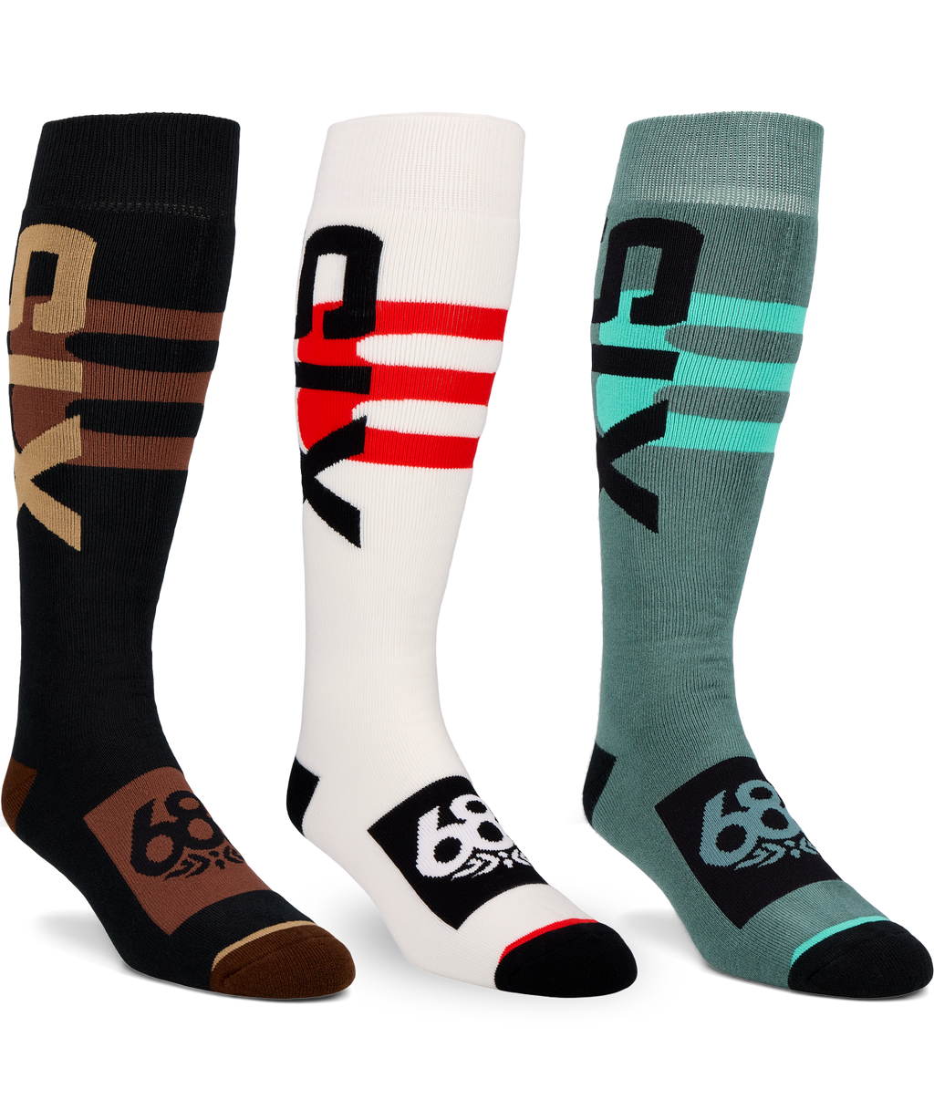 MENS SWISS SOCKS - 3PK - ASSORTED