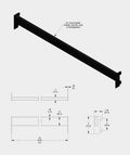 CROSS BAR FOR GOGGLE RACK - BLACK