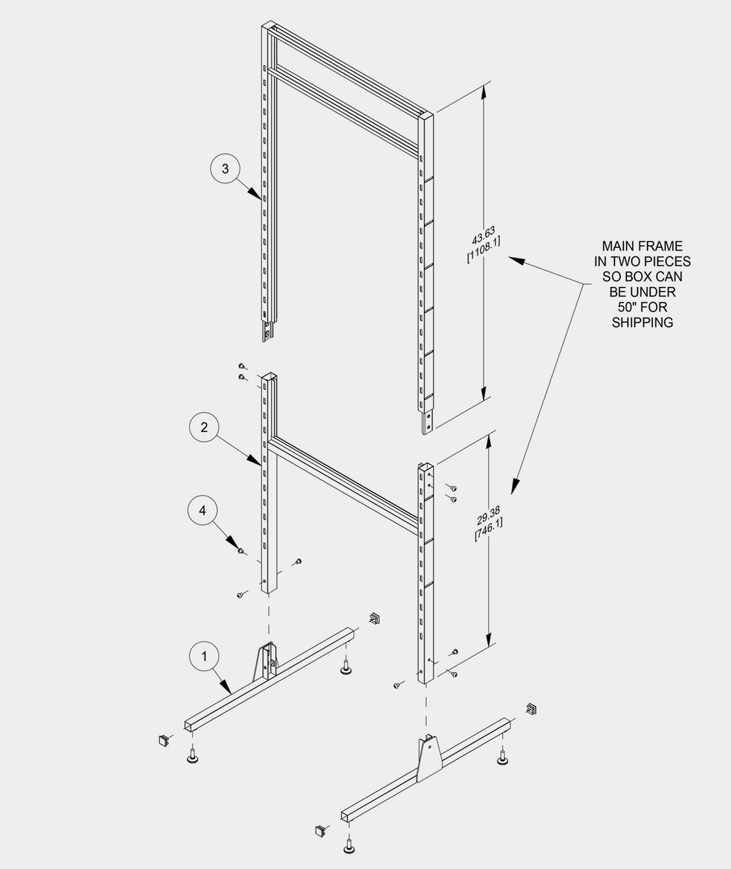 ACCESSORY RACK FRAME - BLACK