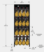 GLOVE COMPLETE RACK - BLACK