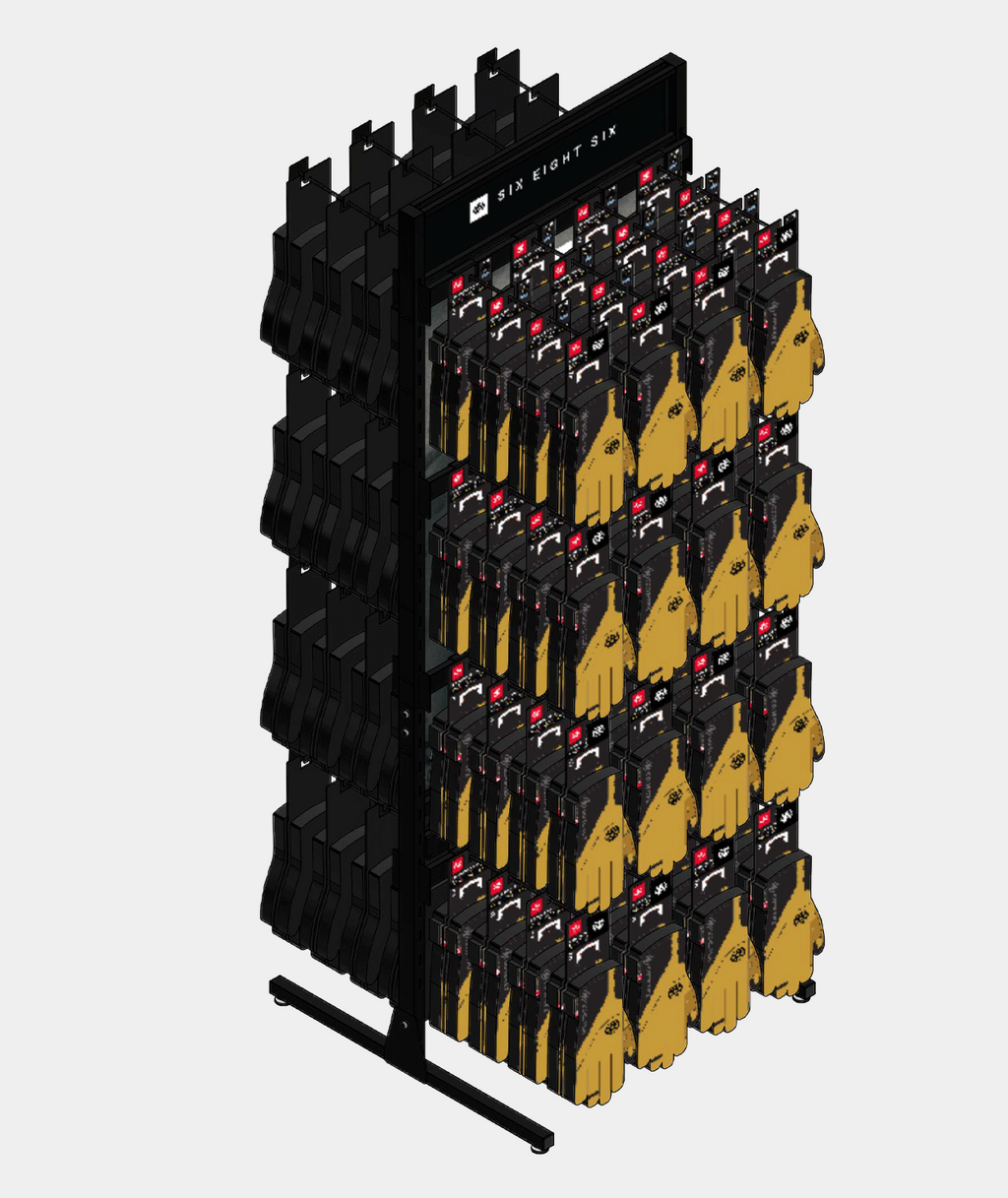 GLOVE COMPLETE RACK - BLACK