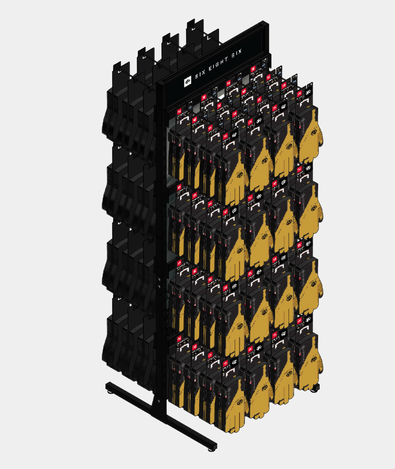 GLOVE COMPLETE RACK - BLACK