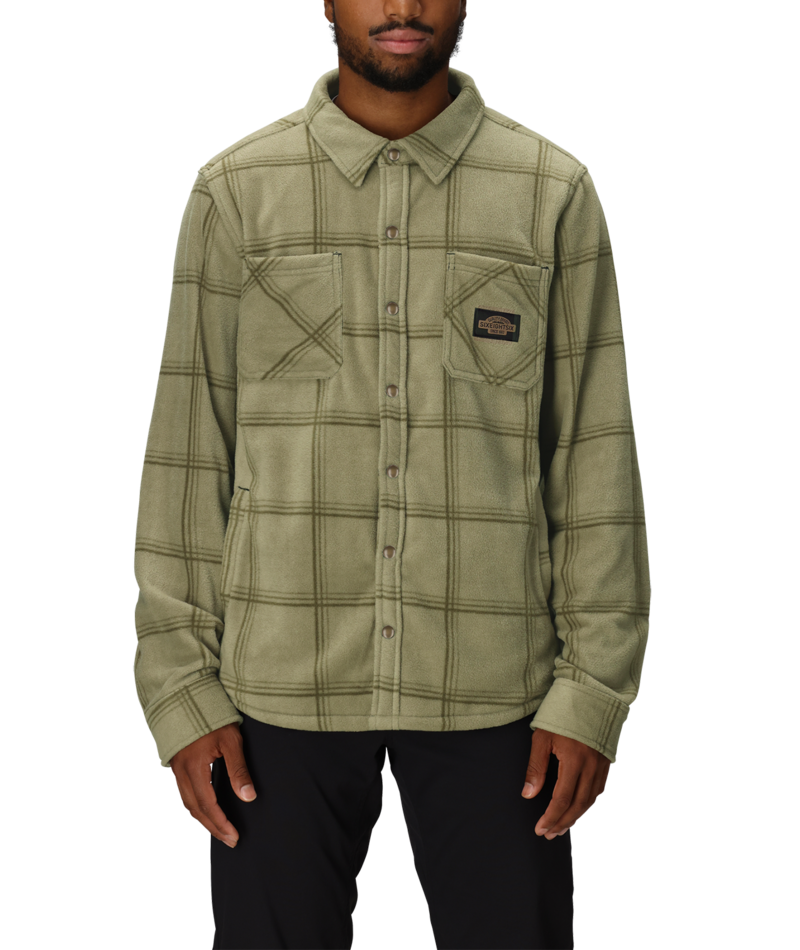 Men's Sierra Fleece Flannel - SAGE BLACK PLAID