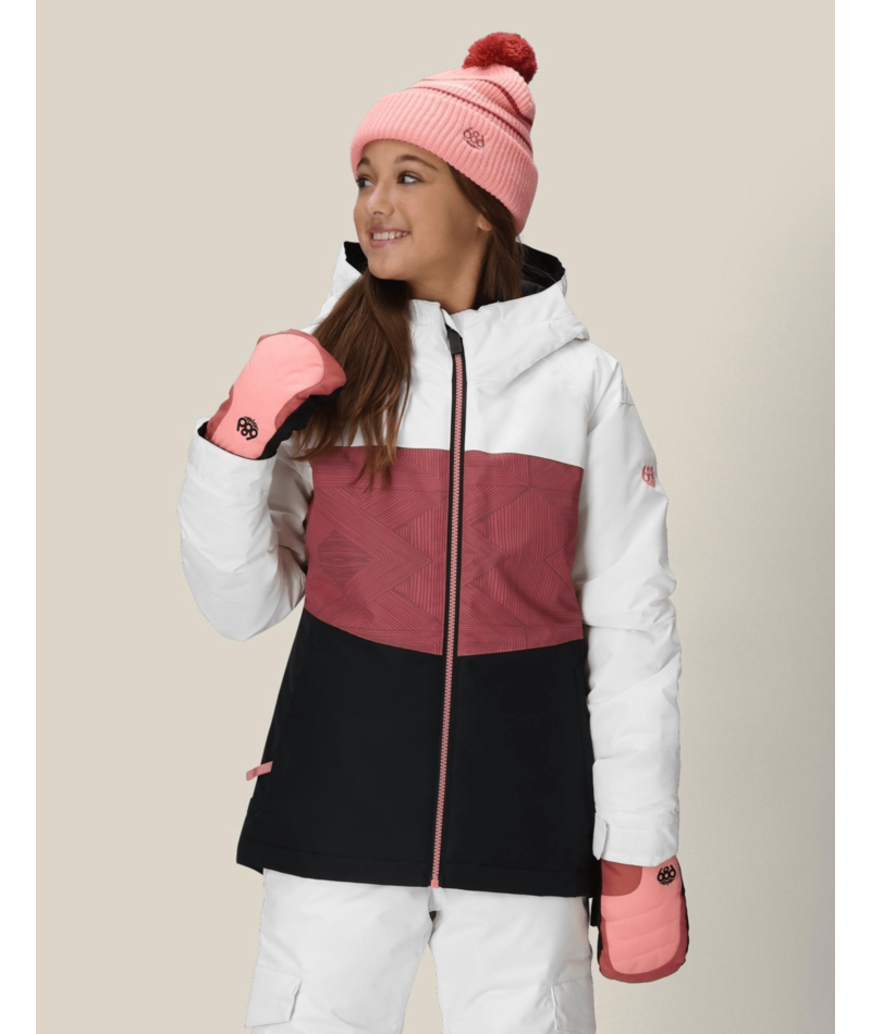 GIRLS ATHENA™ INSULATED JACKET - ROSEWOOD COLORBLOCK