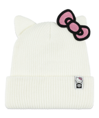 WOMENS HELLO KITTY BEANIE - HELLO KITTY WHITE