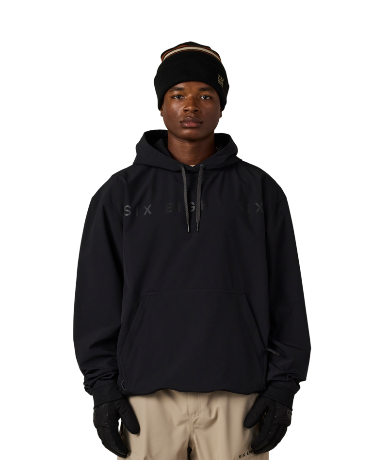 MENS WATERPROOF TEAM HOODY - BLACK