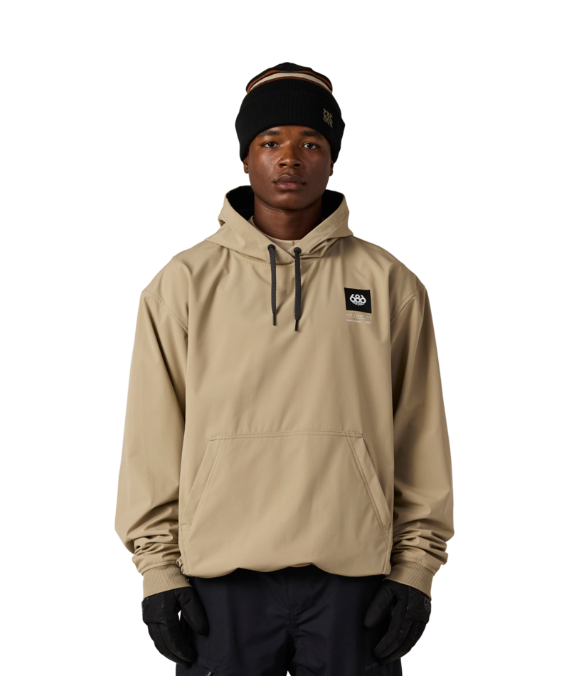 MENS WATERPROOF TEAM HOODY - KHAKI