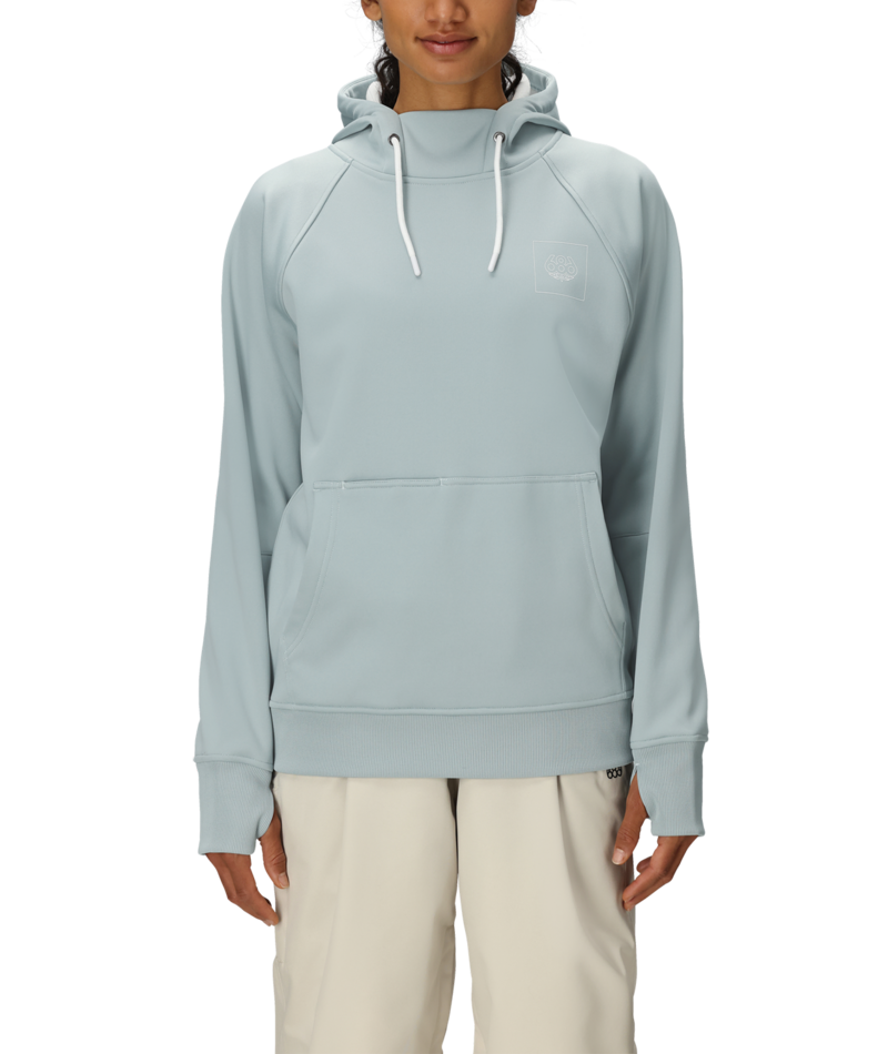 Women's Bonded Fleece Pullover Hoody - DUSTY MARINE