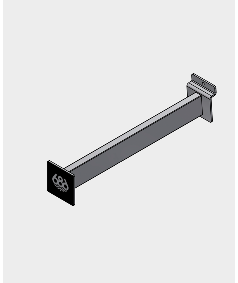 Polar Slatwall 12" Straight Arm w Logo - 2 Pack - ASSORTED