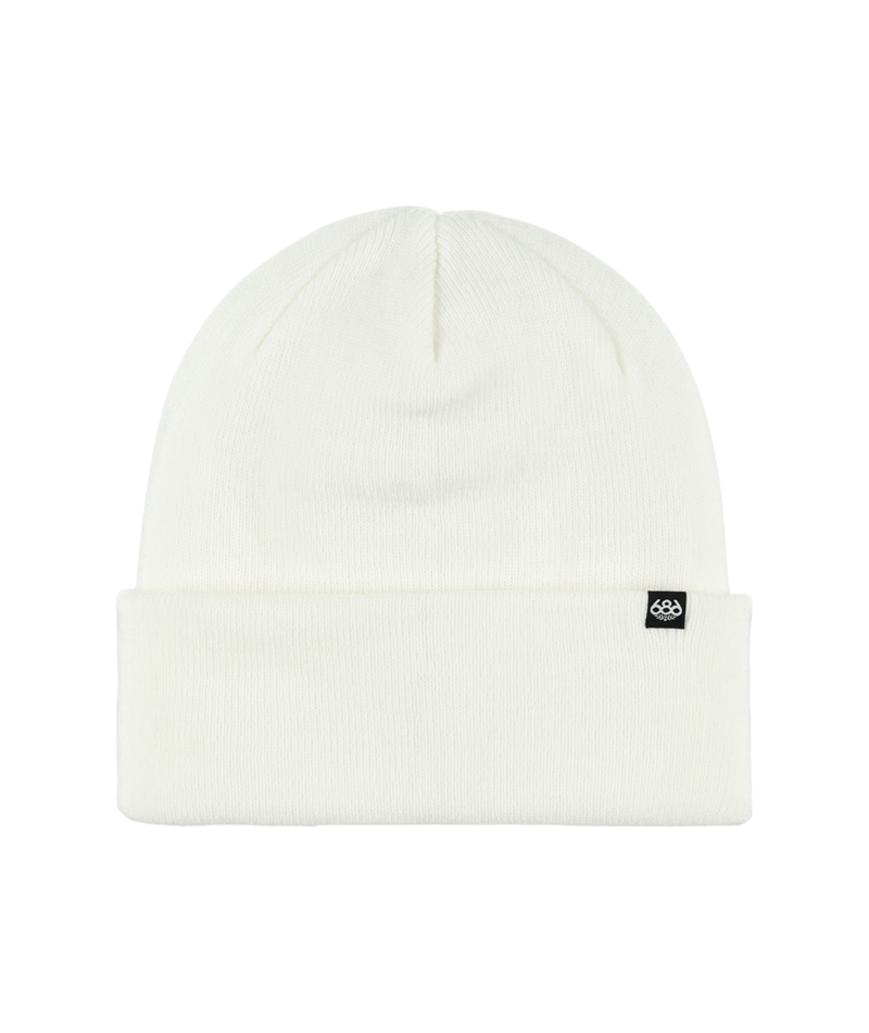 686 STANDARD ROLL UP BEANIE - WHITE
