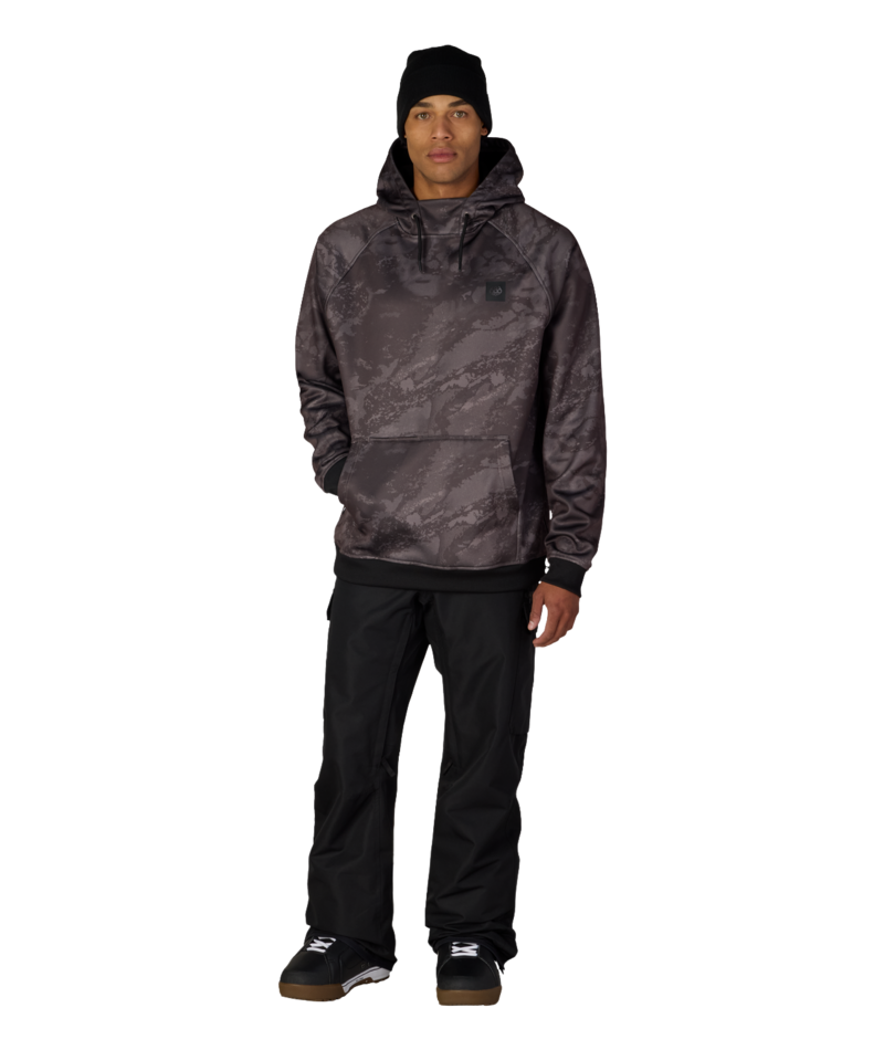 MENS BONDED FLEECE HOODY - CHARCOAL HEMISPHERE