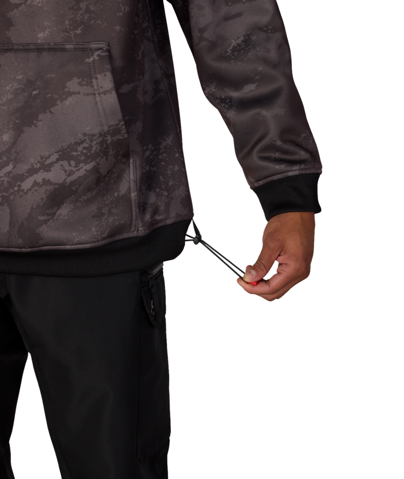 MENS BONDED FLEECE HOODY - CHARCOAL HEMISPHERE