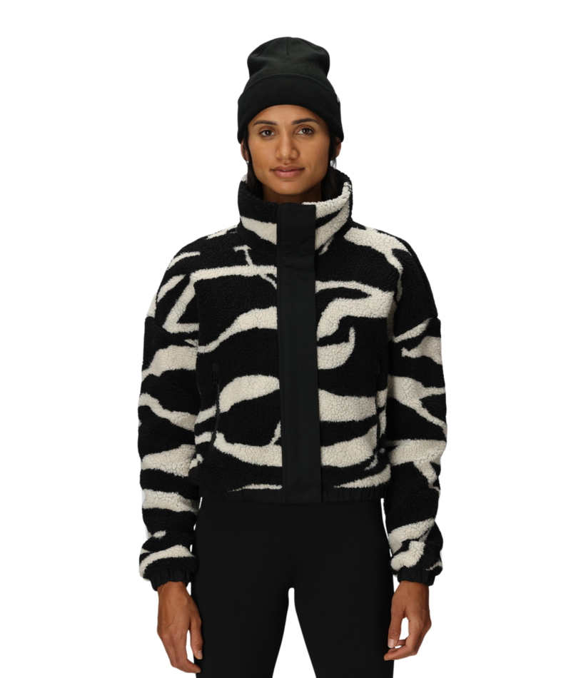 WOMENS OUTPOST SHERPA JACKET - BLACK VAPORS