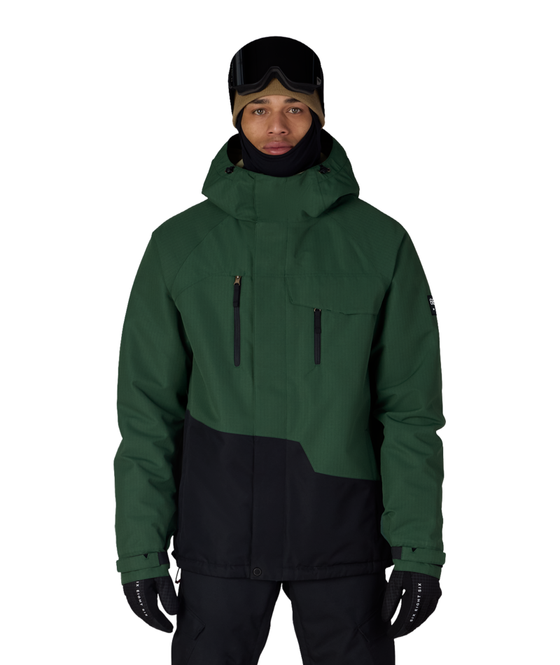 MENS GEO™ INSULATED JACKET - MOSS GREEN RIPSTOP COLORBLOCK
