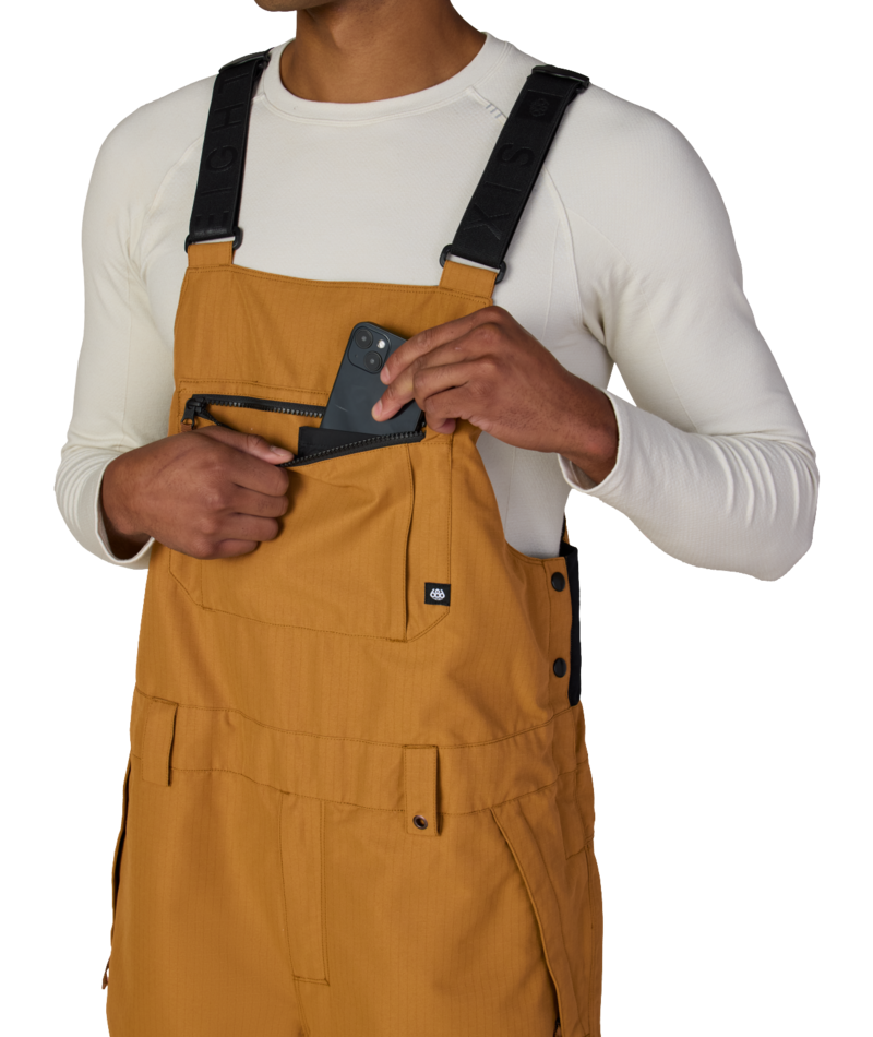 MENS HOT LAP™ INSULATED BIB - BRONZE RIPSTOP