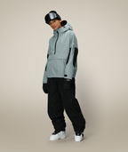WOMENS OUTLINE™ SHELL ANORAK - DUSTY MARINE GRID