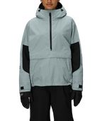 WOMENS OUTLINE™ SHELL ANORAK - DUSTY MARINE GRID