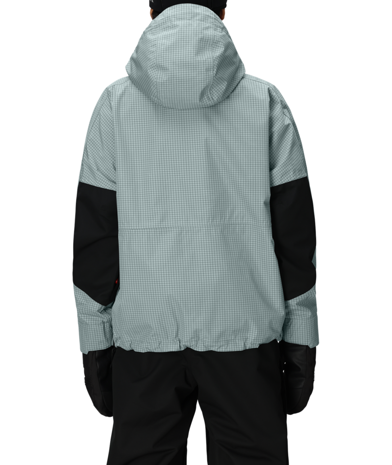 WOMENS OUTLINE™ SHELL ANORAK - DUSTY MARINE GRID
