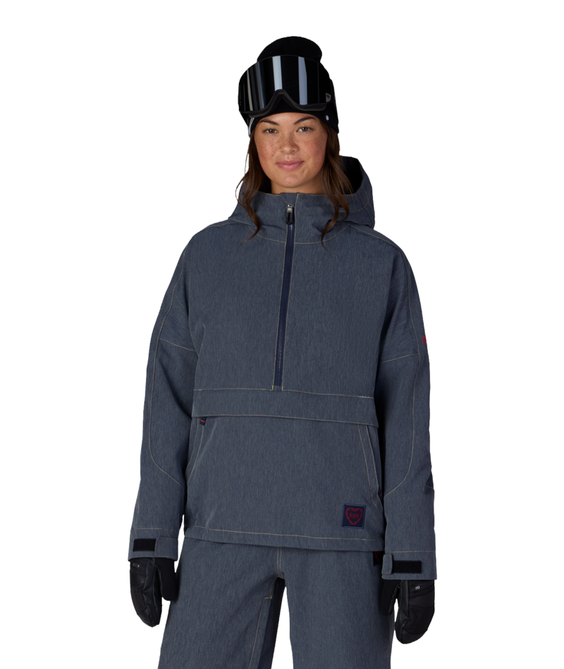 WOMENS OUTLINE™ SHELL ANORAK - NAVY DENIM