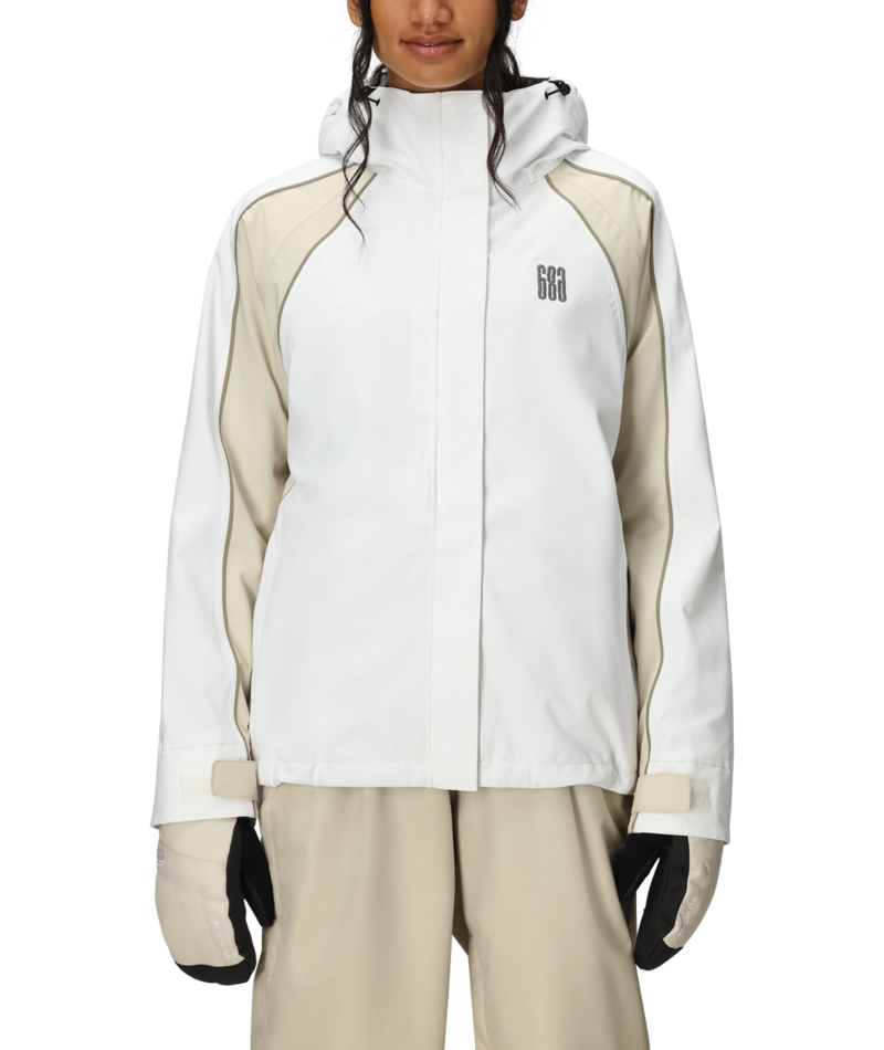 WOMENS HOLOGRAM™ SHELL JACKET - WHITE COLORBLOCK