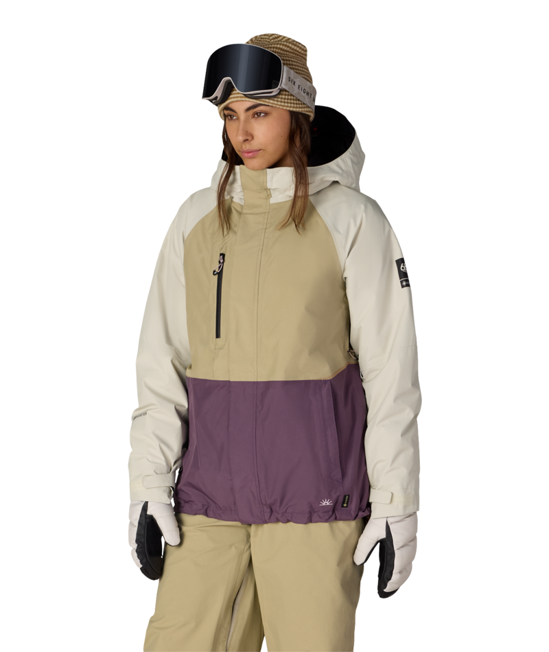 WOMENS GORE-TEX WILLOW™ INSULATED JACKET - KHAKI COLORBLOCK
