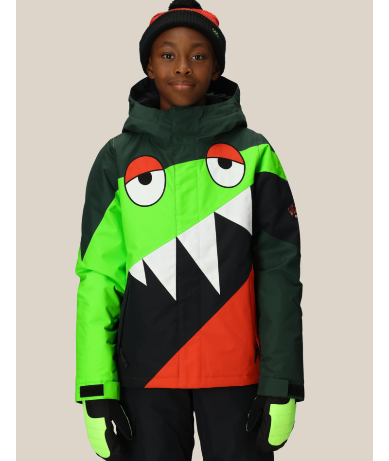 BOYS SNAGGLETOOTH OWEN INSULATED JACKET - BOREALIS GREEN COLORBLOCK