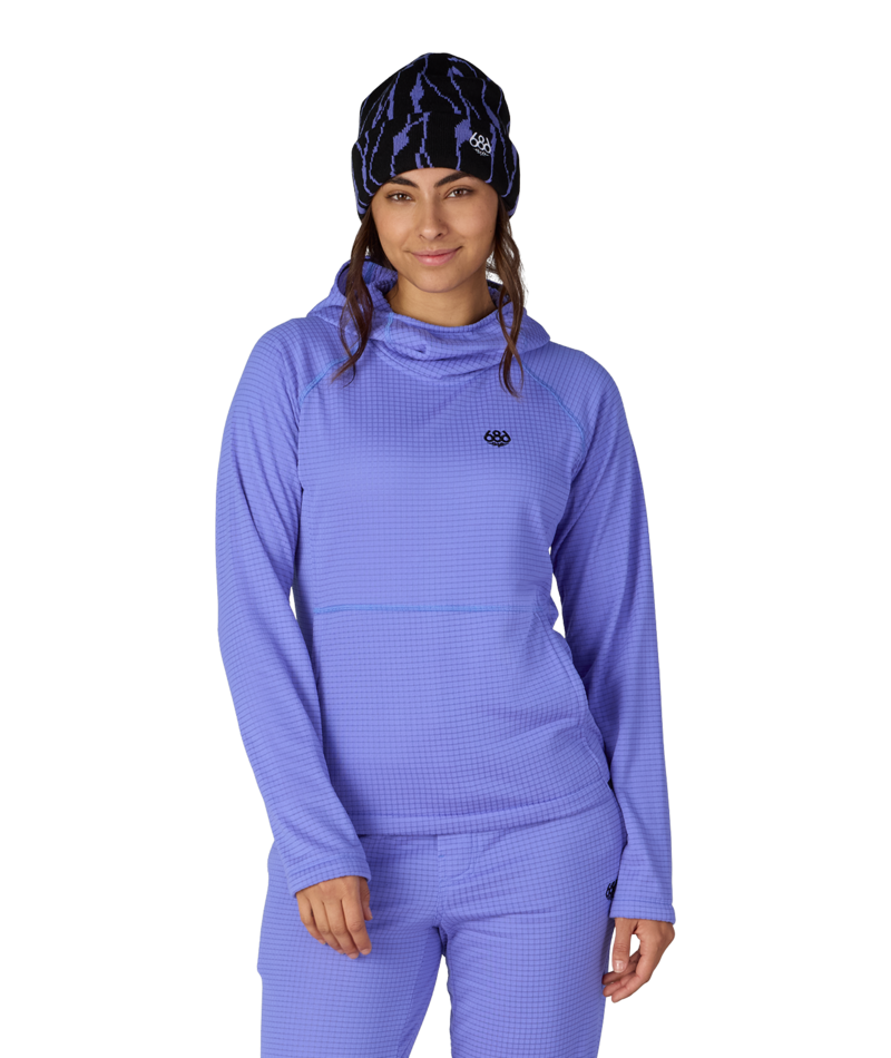 WOMENS MISSION GRID™ HOODY - ALPENGLOW BLUE